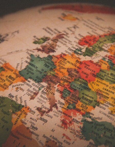 white red and green map